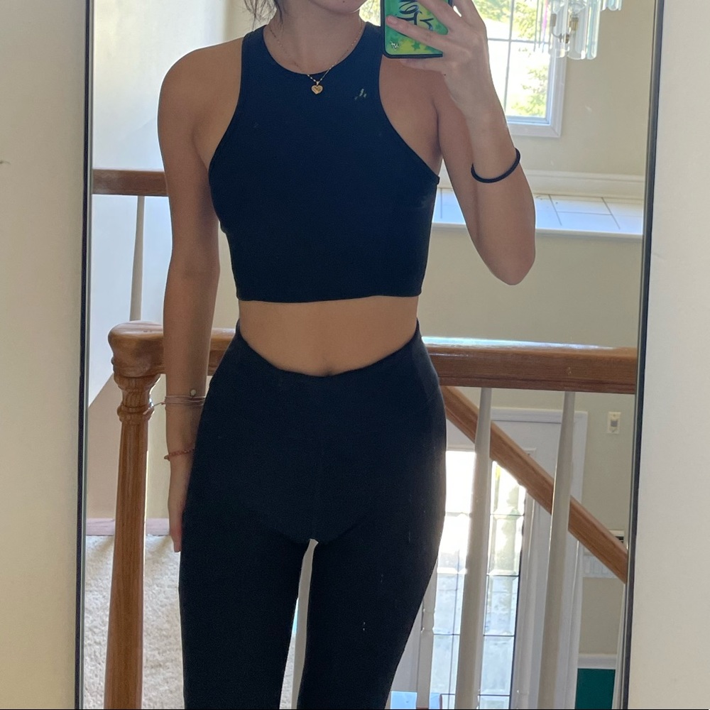 Outdoor Voices Two Piece Navy Workout Set